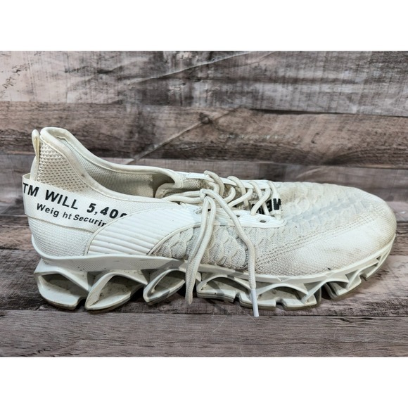 Mens White Breathable Blade Weight Lifting Shoes Size 46 US Size 12 - Picture 6 of 13